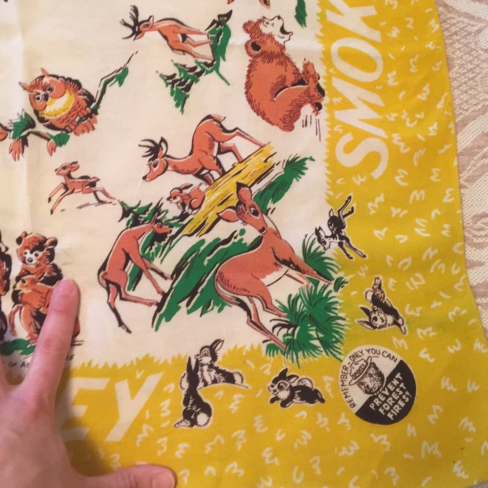 Vintage Smokey The Bear Bandana/Scarf - Picture 3 of 9